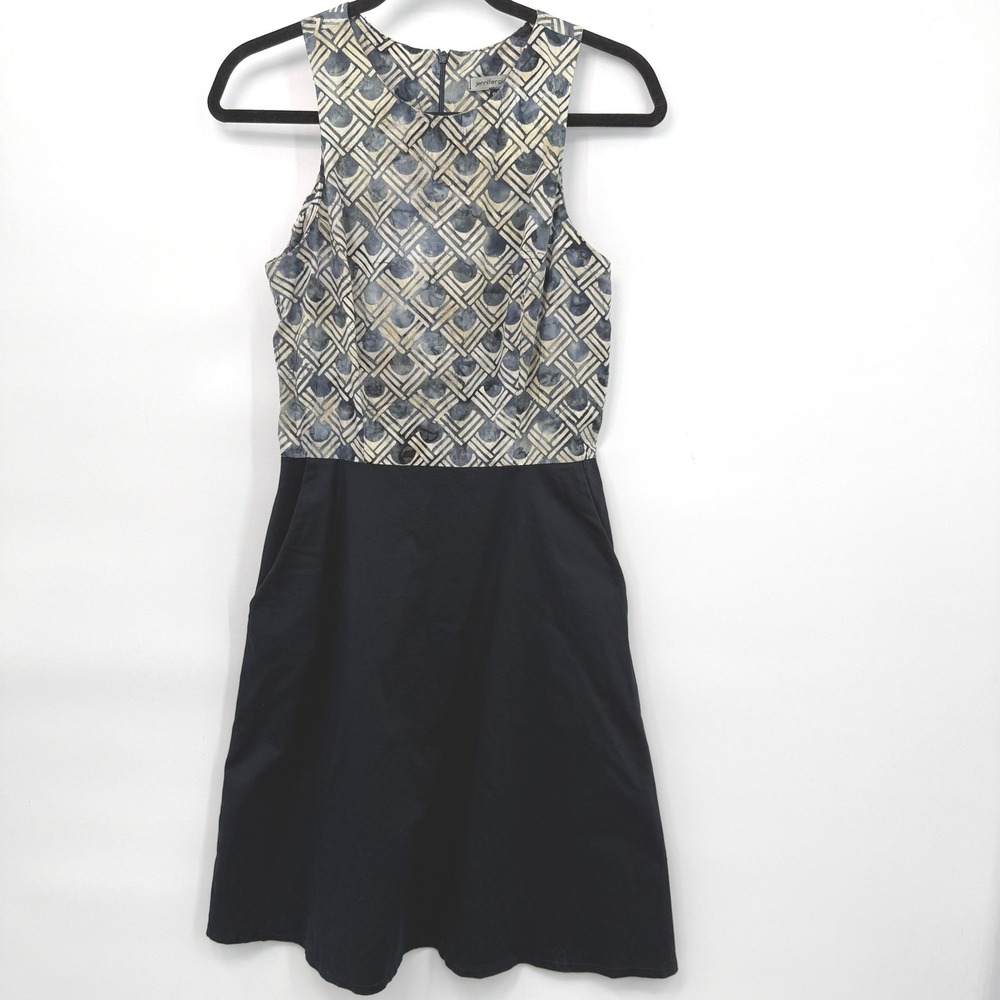 Jennifer Glasgow Midi Dress‎ Womens S Geometric Boho Art Deco Made In Canada